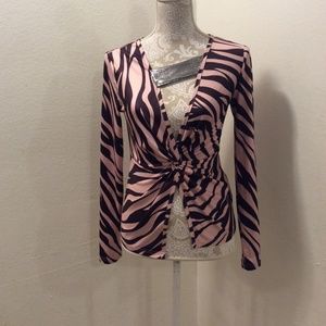 SHEIN Prestine Condition Chic Pink Summer Top With Metalic Details Size M